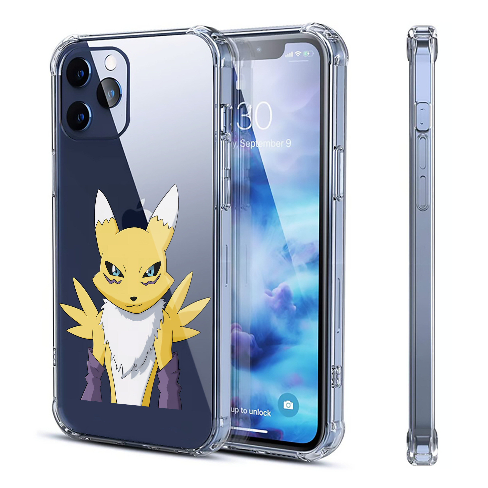 （画像用） Digimon デジタルモンスター/デジモン 【iPhone 12シリーズ対応】透明スマホケース（クリアソフトケース）